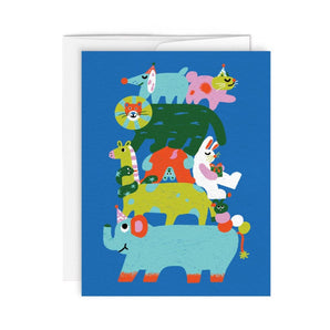 Animal Stack Birthday Card By Paperole