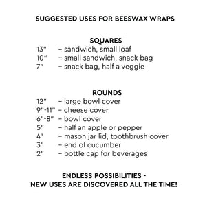 Beeswax Square Wrap - 5 Pack - 13’/10’(2)/7’(2) By Hive