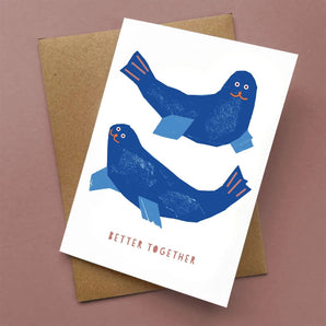 Better Together Seal Pair Card By Kautzi