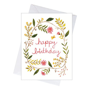 Birthday Wreath Card By Lucky Sprout Studio