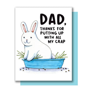 Bunny Crap Father’s Day Card By Paper Wilderness