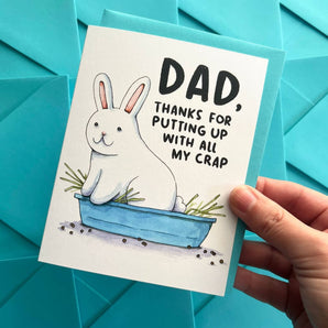 Bunny Crap Father’s Day Card By Paper Wilderness