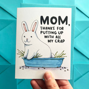 Bunny Crap Mother’s Day Card By Paper Wilderness