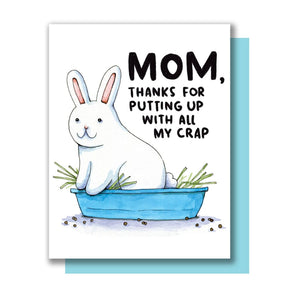 Bunny Crap Mother’s Day Card By Paper Wilderness