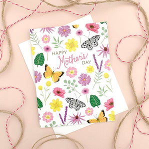 Butterflies & Flowers Mother’s Day Card By Yeppie Paper