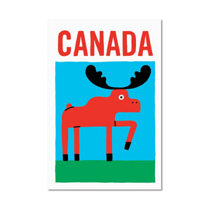 Canada Moose Postcard By Paperole