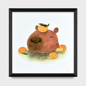 Capybara 5x5 Print By Tegan Thomas Illustration