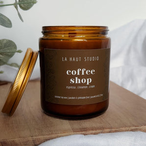 Coffee Shop 9oz Candle By La Haut Studio