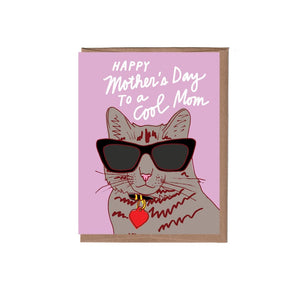 Cool Cat Mother’s Day Card By La Familia Green