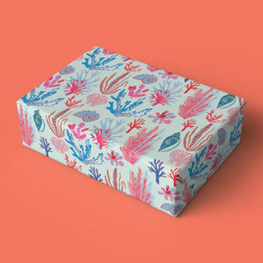 Coral Gift Wrap Sheet By Paperole
