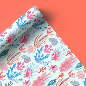 Coral Gift Wrap Sheet By Paperole