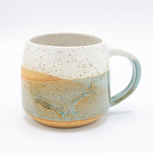 Crossover White Mint & Brown Mug (various designs) By Union