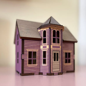 Eggplant Lunenburg Bump Miniature House By Beepart