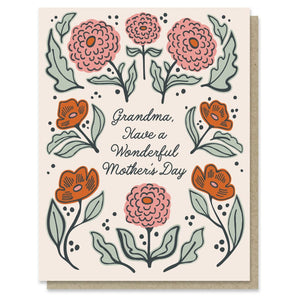 Fancy Florals Grandmother Card By Paper Parasol Press
