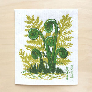 Fiddlehead Fern Swedish Dishcloth By Square Love