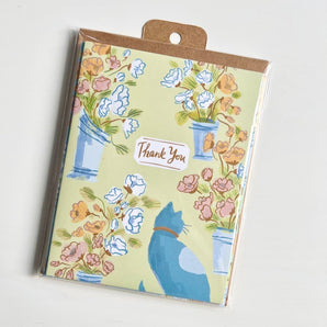 Flower Market Kitties Thank You Card Set (4) By Julep