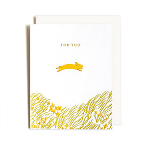For You Bunny Card By Homework Letterpress