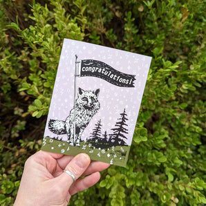 SALE - Fox Congratulations Card By ilikesara | art + goods