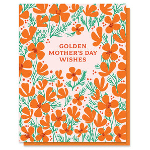 Golden Mother’s Day Poppies Card By Paper Parasol Press