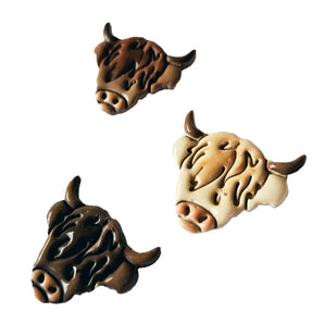 Highland Cow Magnets (Set of 3) By Pink Mallow Creations