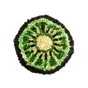 Kiwi Rug Hooked Coaster By Lucille Evans Rugs