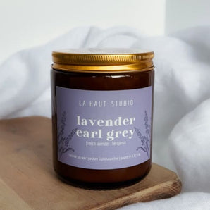 Lavender Earl Grey 9oz Candle By La Haut Studio