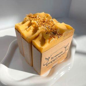 Lemon Poppyseed Soap By La Haut Studio