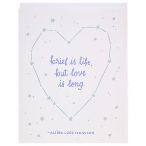 Love is Long Quote Sympathy Card By Smudge Ink