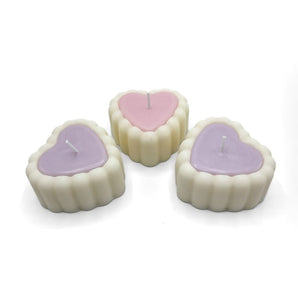 Mini Heart Cake Soy Wax Candle (various colours) By Bizarre