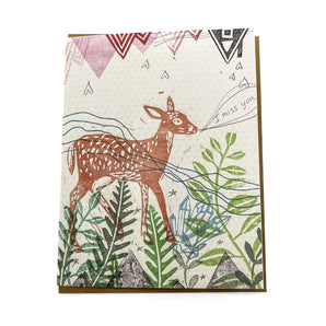 SALE - Miss You Dear Card By ilikesara | art + goods