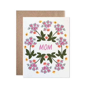 Mom Blue Wreath Card By Hartland Cards