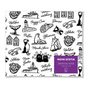 Nova Scotia Gift Wrap Sheet - Folded By Design Corner