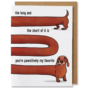 Pawsitively My Favorite Dachschund Card By NANU Studio
