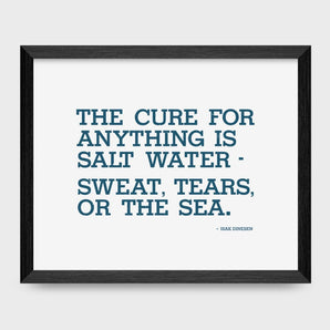 Salt Water Quote 8x10 Print By Inkwell Originals