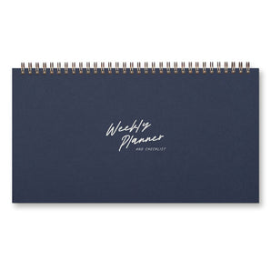 Script Weekly Planner - Dark Blue (Undated) By Ruff House