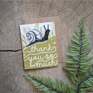 SALE - Snail Thank You Card By ilikesara | art + goods