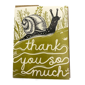 SALE - Snail Thank You Card By ilikesara | art + goods