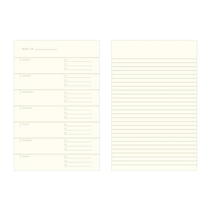Striped Weekly Planner Journal - Green & White Stripe