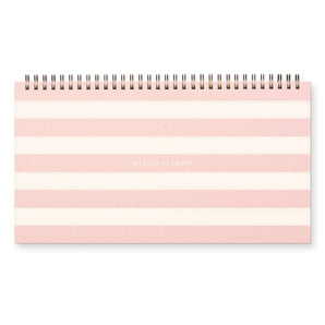 Striped Weekly Planner - Pink & White Stripe (Undated)