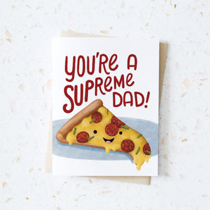 Supreme Pizza Dad Card By Hop & Flop