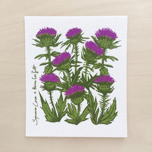 Thistle Swedish Dishcloth By Square Love