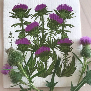 Thistle Swedish Dishcloth By Square Love