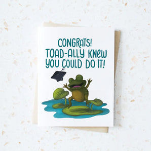 Toad-ally Congrats Graduation Card By Hop & Flop