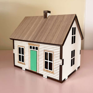 White Homestead Miniature House By Beepart