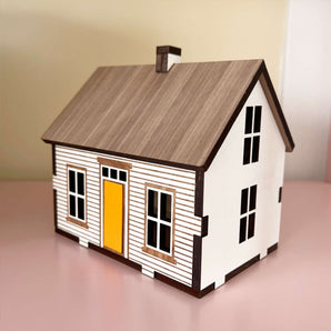 White Homestead Miniature House By Beepart