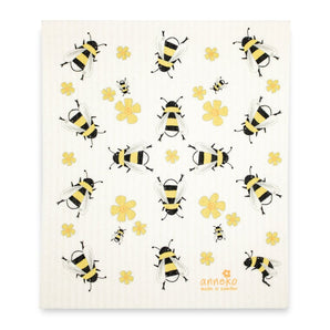 Bees Swedish Dishcloth By Square Love