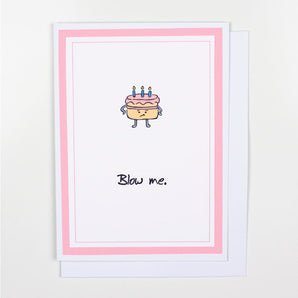 Blow Me Cake Birthday Card By Design Corner