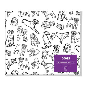 Dogs Gift Wrap Sheet - Folded By Design Corner