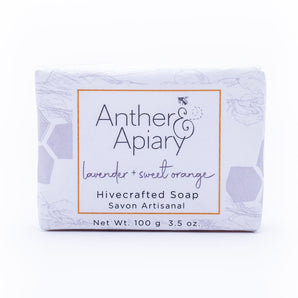 Lavender & Sweet Orange 3.5oz Soap By Anther Apiary