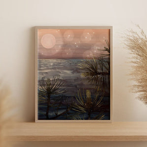 Pines At Night 11x14 Print By Briana Corr Scott